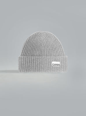 STRUCTURED RIB BEANIE LIGHT GREY