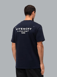 T-shirt van katoen met logo, marineblauw