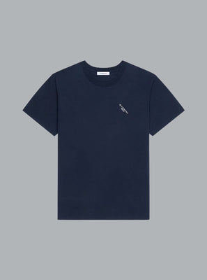 LOGO EMBROIDERED CREWNECK T-SHIRT NAVY