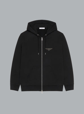 LOGO PRINTED ZIPPED HOODIE