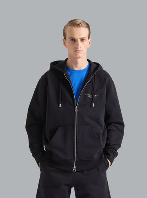 LOGO PRINTED ZIPPED HOODIE