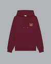 SLOGAN PRINT HOODIE BURGUNDY