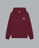 SLOGAN PRINT HOODIE BURGUNDY