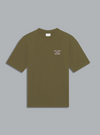 SLOGAN PRINT T-SHIRT ARMY GREEN