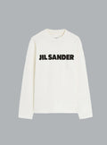 T-shirt met lange mouwen en logo, wit