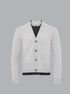CONTRAST LAYERED CARDIGAN