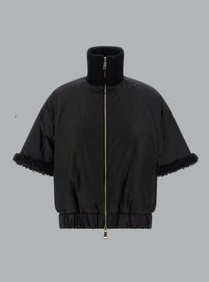MONCLER LOGO CAPE Black WOMEN