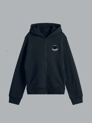 MONCLER LOGO ZIP THROUGH HOODIE Navy MEN