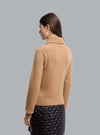 MONCLER LOGO TURTLE NECK Beige WOMEN