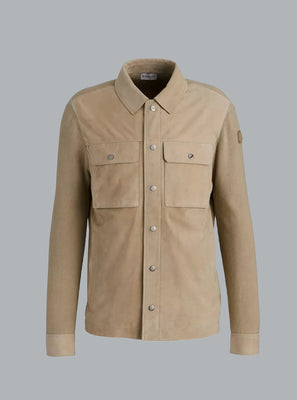 MONCLER EDIT LOGO OVERSHIRT LIGHT BEIGE