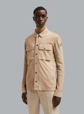 MONCLER EDIT LOGO OVERSHIRT LIGHT BEIGE