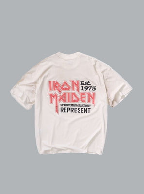 IRON MAIDEN ANNIVERSARY PRINT T-SHIRT OFF WHITE