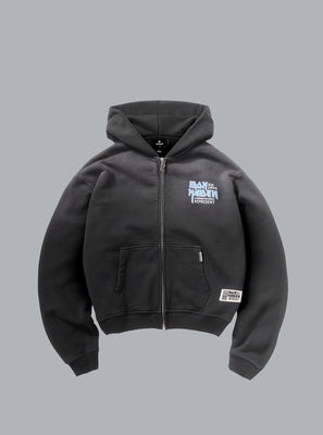 IRON MAIDEN ANNIVERSARY PRINT HOODIE DARK GREY