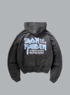 IRON MAIDEN ANNIVERSARY PRINT HOODIE DARK GREY