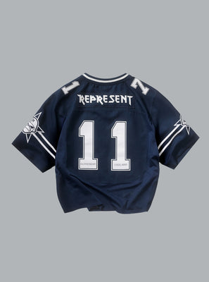 IRON MAIDEN ANNIVERSARY FOOTBALL JERSEY BLUE