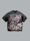 IRON MAIDEN STEED PRINT T-SHIRT DARK GREY