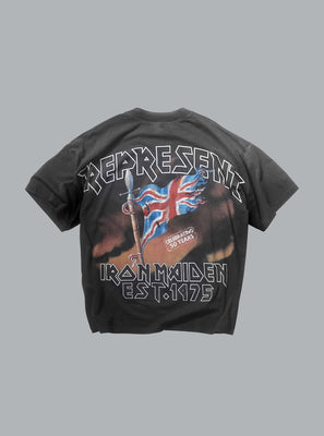 IRON MAIDEN STEED PRINT T-SHIRT DARK GREY