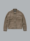 COLLARED DENIM JACKET OLIVE GREEN