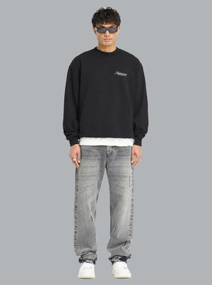 OWNERS CLUB SCRIPT LOGO SWEATER BLACK