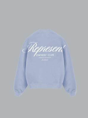 OWNERS CLUB SCRIPT LOGO SWEATER BLUE
