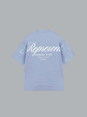 OWNERS CLUB SCRIPT LOGO T-SHIRT BLUE