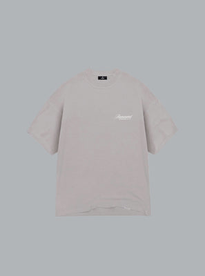 OWNERS CLUB SCRIPT LOGO T-SHIRT LIGHT GREY