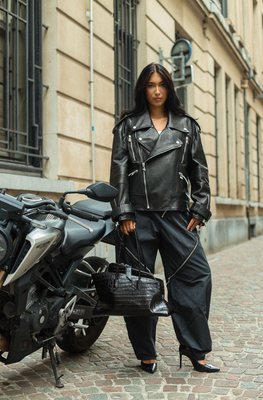 LEATHER BIKER JACKET