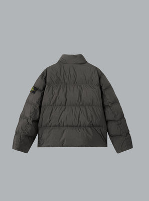 GARMENT DYED CRINKLE REPS NY BOMBER LEAD GREY