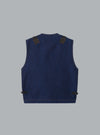 INDIGO POLYPROPYLENE DENIM LIGHT-RINSED VEST