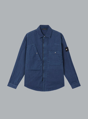 HOLLOW FIBRE NYLON INDIGO-TC SHIRT