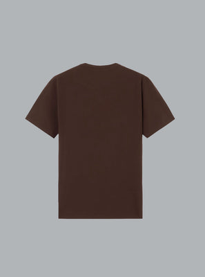 ORGANIC COTTON JERSEY CREPE SS T-SHIRT DARK BROWN