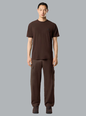 ORGANIC COTTON JERSEY CREPE SS T-SHIRT DARK BROWN