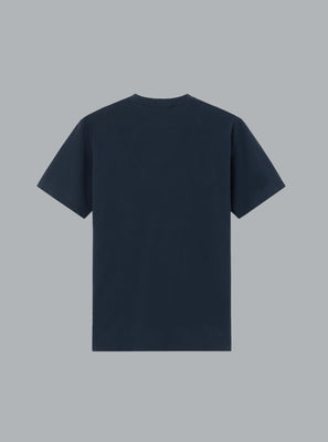 ORGANIC COTTON JERSEY CREPE SS T-SHIRT NAVY BLUE