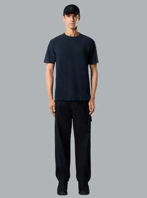 ORGANIC COTTON JERSEY CREPE SS T-SHIRT NAVY BLUE