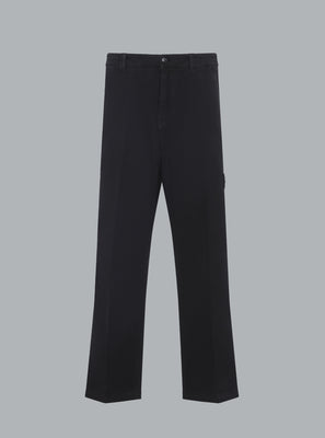 ORGANIC PANAMA COTTON TROUSERS BLACK