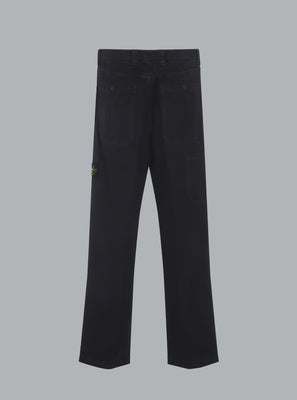 ORGANIC PANAMA COTTON TROUSERS BLACK