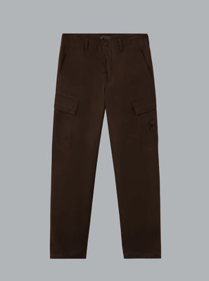 WEATHERPROOF COTTON CANVAS TROUSERS DARK BROWN