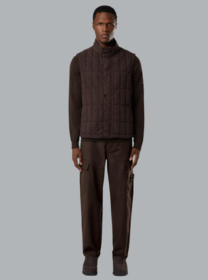 WEATHERPROOF COTTON CANVAS TROUSERS DARK BROWN