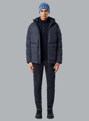 GARMENT DYED CRINKLE REPS NY, RECYCLED NYLON NAVYBLUE