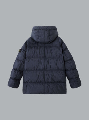 GARMENT DYED CRINKLE REPS NY, RECYCLED NYLON NAVYBLUE