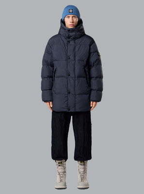 GARMENT DYED CRINKLE REPS NY, RECYCLED NYLON NAVYBLUE