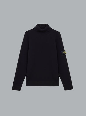 FULL RIB RWS WOOL T-NECK BLACK
