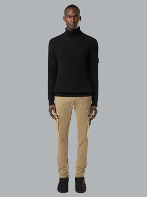 FULL RIB RWS WOOL T-NECK BLACK