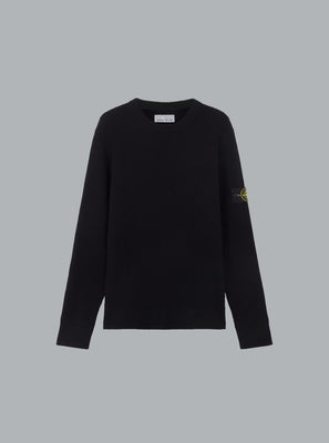 FULL RIB RWS WOOL CREW NECK BLACK