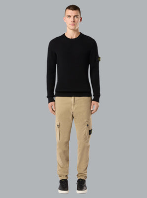 FULL RIB RWS WOOL CREW NECK BLACK