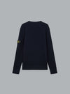 FULL RIB RWS WOOL CREW NECK NAVY BLUE