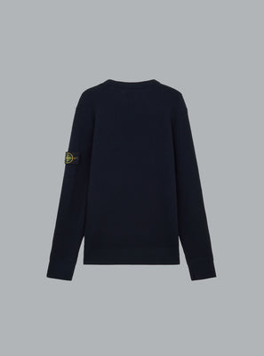 FULL RIB RWS WOOL CREW NECK NAVY BLUE