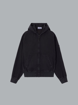 ORGANIC PANAMA COTTON HOODIE SWEATER BLACK