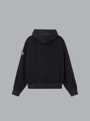 ORGANIC PANAMA COTTON HOODIE SWEATER BLACK