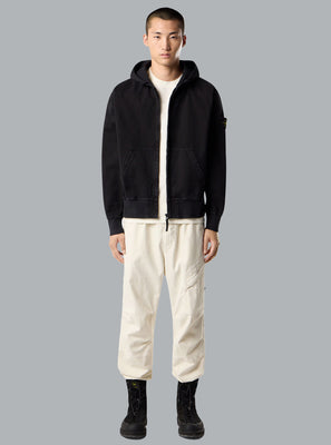 ORGANIC PANAMA COTTON HOODIE SWEATER BLACK